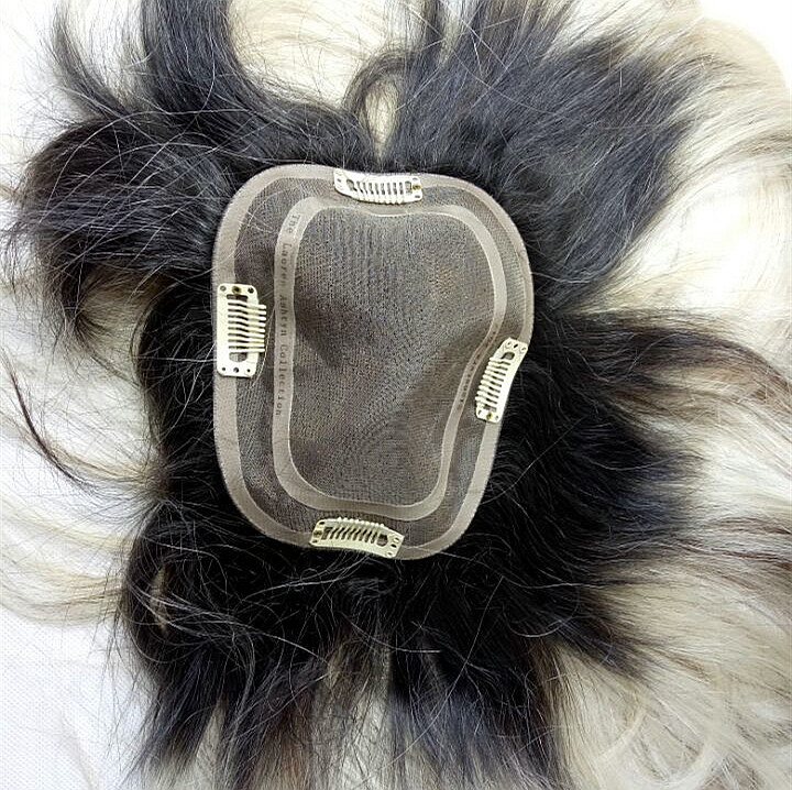Natural looking Factory cheap price Mono Top hair pieces add clips virgin human hair toupee for womenHN188
